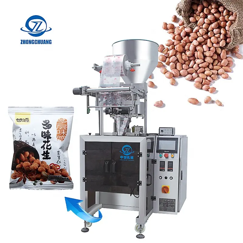 Automatische Droog Voedsel Envasadora Verticale Popcorn Kleine Pouch Verpakking Machines Noten Pinda Gedroogde Vruchten Verpakking Machine