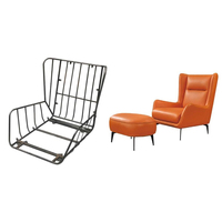 Cadre métallique de canapé et fauteuil avec repose-pieds, revêtement de poudre, en acier, 10mm, nouveau modèle,