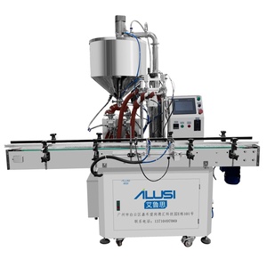 Ligne de production de machines de remplissage automatiques à double tête pour sirop, shampoing, liquide, pompe à engrenages pour l'eau, l'alcool, l'huile avec faible niveau sonore - Product Image 1