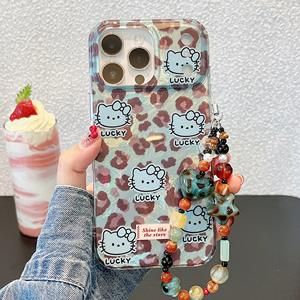 Чехол для телефона с леопардовым принтом для iPhone 16/15/17/Pro Max/14/13, дизайн из блестящей перьевой пряжи, УФ-печать, ремешок для телефона в комплекте - Product Image 4