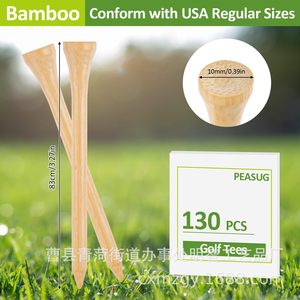Wooden <b>Golf</b> Tees Natural Wood Color 100 Pieces Eco Friendly For <b>Golf</b> Course Use - Product Image 4