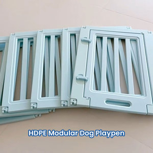 Playpen Anjing Modular Biru Langsung dari Pabrik, Pagar Hewan Peliharaan Ramah Lingkungan untuk Anjing di Dalam Ruangan, Mendukung OEM Kustom Grosir - Product Image 2