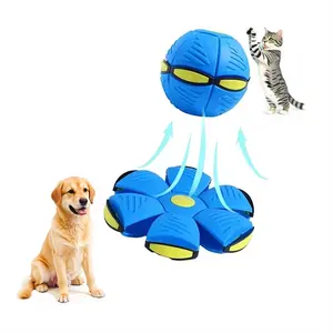 New Arrival Pet Chew Toy ZMaker Flying Ball Portable Pet Toy Flying Saucer Interactive Dog Toy Flying Saucer Ball