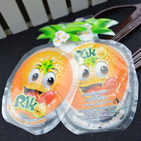 Sachets plastiques forme spéciale de jus de fruits frais, 50 pièces, emballage pour enfants, pour boire