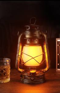 Retro Style Imitating Flame Camping Lantern IP44 Waterproof Type-C <b>Charging</b> <b>3</b> Lighting Modes ABS Portable LED Garden Use Lithium - Product Image 5