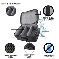 Étui à outils multifonctionnel léger et durable avec logo personnalisé, étanche aux odeurs, sac de rangement à fermeture éclair résistant aux odeurs, boîte de rangement combinée
