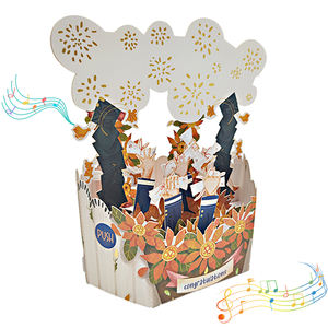 Celebrar la graduación Tarjeta de felicitación musical Tarjetas de felicitación Gracias Graduación Tarjeta emergente con sobres - Product Image 4