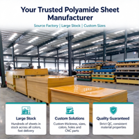 Feuille de polyamide (PA6/PA66) en plastique technique, résistante à la chaleur et au feu, pour roulements, cames, poulies et composants de revêtement anti-usure