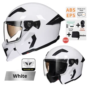 Casque de moto intégral de style américain RNG nouvelle certification nationale de point de norme double visière toutes saisons ABS à dégagement rapide - Product Image 6