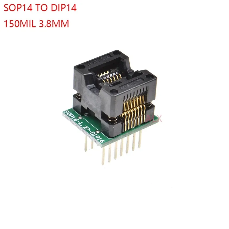 SOIC14 SOIC 14 SOP14 к DIP14, программатор, переходник, розетка, ширина корпуса 3,8 мм, мил, IC-разъем, преобразователь, тестовый чип