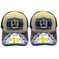 Gorra Trucker Snapback de 6 Paneles con Logotipo Metálico 3D de Western Metal, Casual, Moderna, de Mezclilla, Lona, Jersey y Malla, para Pesca, Playa y Actividades al Aire Libre