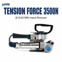 Machine pneumatique de cerclage plastique 13-19mm PET PP, outil manuel de soudage par friction à air sans soudure 3500N, direct usine OEM