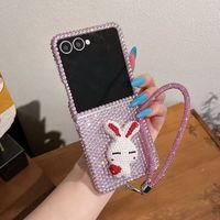 Casing Pelindung Ponsel Mewah Berkilau Penuh 3D Rhinestone Diamond untuk Samsung Z Flip 8/7/7Fe/6/6Fe/5/4/3