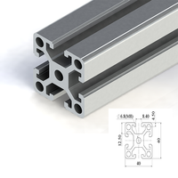 Extrusion de rail profilé en T 40x40 norme européenne CNC en aluminium série 6000-Services de pliage et de soudage de coupe sur mesure
