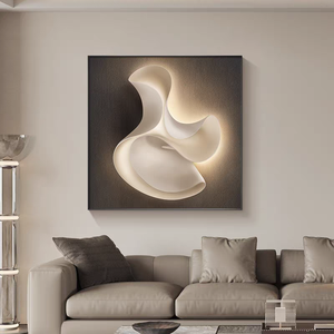 Moderne Abstrait Crème Simple Géométrie <span class=keywords><strong>Décoration</strong></span> Murale Art <span class=keywords><strong>pour</strong></span> <span class=keywords><strong>Chambre</strong></span> Salon Impression 3D Nature Morte Cristal <span class=keywords><strong>Peinture</strong></span> Porcelaine - Product Image 4