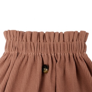 Ropa de Verano al por Mayor para Bebés y Niños Recién Nacidos, Vestido <span class=keywords><strong>Mini</strong></span> de Algodón Acordonado con Botones, Faldas para Niñas - Product Image 3