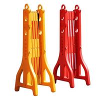Barrière de sécurité portable extensible, clôture de chantier pliable remplissable d'eau avec bande réfléchissante pour la construction et l'entretien routier