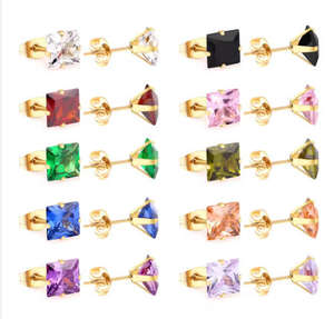 Pendientes de Plata de Moda para Mujer, Chapados en Oro, Plata de Ley 925, Pendientes de Aro con Estrella de Ocho Puntas, Venta al por Mayor - Product Image 1