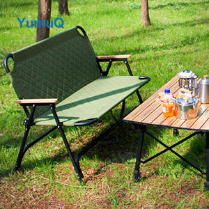 YumuQ 2 personas asiento doble aluminio ocio Camping playa Picnic plegable viaje pesca silla - Product Image 5