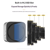 Station d'extension pour mini-ordinateur sur mesure en gros, boîtier de disque dur M.2 M4/5/6 en alliage d'aluminium, support modèle X0295