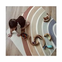 Tapis de jeu pour bébé personnalisé imprimé, doux, respectueux de la peau, pliable, antidérapant, lavable, durable, portable, tapis d'activité pour enfants