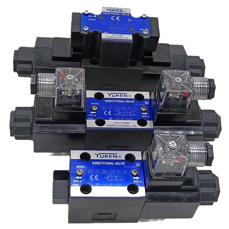 yuken dsg-01-3c2 hydraulic 6 way directional solenoid control valve 12v 24vdc double acting suitable