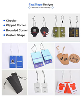Étiquettes personnalisées pour vêtements avec coins arrondis, étiquettes en papier découpées