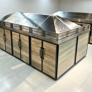 Estantes de Exhibición de Frutas y Verduras para Tiendas de Abarrotes, Estantes de Almacenamiento de Acero para Supermercados - Product Image 1