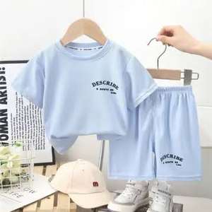 Costume d'été décontracté en coton à manches courtes pour garçons et filles T-shirts en pur coton avec motif de dessin animé Vêtements pour bébés - Product Image 2