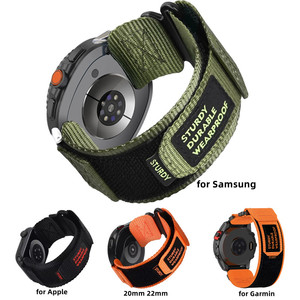 Correa Deportiva Resistente de Nailon para <span class=keywords><strong>Apple</strong></span> <span class=keywords><strong>Watch</strong></span>, Correa para Samsung Galaxy <span class=keywords><strong>Watch</strong></span> 8 de 40 mm y 44 mm, Correa de 20 mm y 22 mm, Correa de Muñeca para Senderismo - Product Image 2