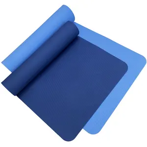 HUNLON anti-slip pattern and laser logo single color 6MM yoga matt