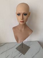Chinanew Custom-Order Silicone Perruque Mannequin Modèle Tête Stock Réaliste avec Support en Plastique