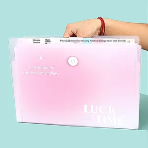 A4 Gradient accordion thư mục sinh viên thời trang giấy thi tài liệu lưu trữ chủ đề thư mục nhiều lớp chèn vật liệu <span class=keywords><strong>PP</strong></span> dày - Product Image 4