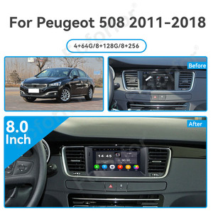 8.0 ''Carplay pour Peugeot <span class=keywords><strong>508</strong></span> 2011-2018 <span class=keywords><strong>Android</strong></span> 13 GPS Navigation lecteur multimédia Auto sans fil affichage <span class=keywords><strong>autoradio</strong></span> unité principale - Product Image 2