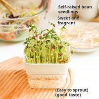 C49 Plateau de germination d'herbe de blé sans BPA Plateau de démarrage de graines réutilisable Plateaux transparents Microgreens avec dôme d'humidité en plastique