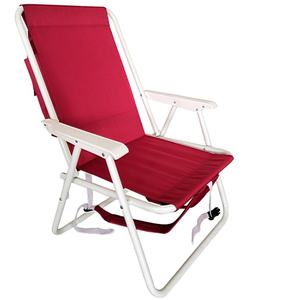 تصميم جديد في الهواء الطلق بإطار معدني مريح على ظهره كرسي صالة الصيد على الشاطئ مع مسند ذراع - Product Image 1