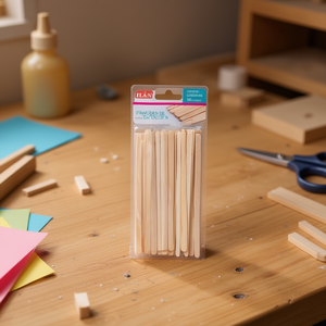 Bastoncini in Legno per Artigianato 1.3x6x190mm 50pz per Progetti Fai-da-Te - Product Image 3