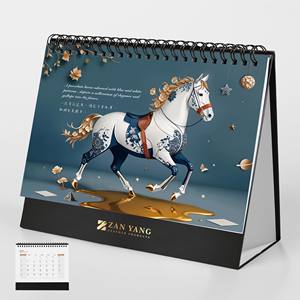 A Dreamlike Journey 2026 Year Of The Horse Triangular Desk Calendar Business Diary <b>Office</b> Notebook <b>Gift</b> Set - Product Image 6