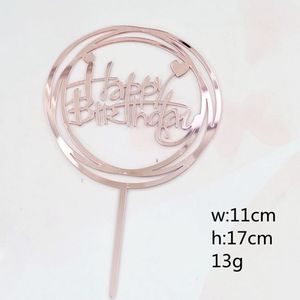 Toppers ronds en acrylique personnalisés bon marché pour gâteau <span class=keywords><strong>d</strong></span>'<span class=keywords><strong>anniversaire</strong></span> - Product Image 5