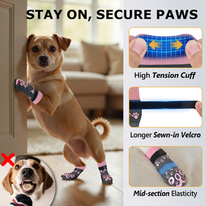 Wholesale Cute Luxury Eco-Friendly Pet <strong>Grip</strong> <strong>Socks</strong> Indoor Comfortable Breathable Non-Slip <strong>Dog</strong> <strong>Socks</strong> for Hardwood Floors Winter - Product Image 2