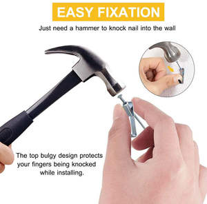 Shanfeng - Kit de 220 Ganchos para Colgar Cuadros, Resistentes, de 30 lb, con Clavos, para Luces de Tira - Product Image 3