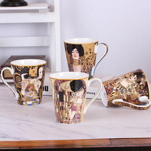 Custav <span class=keywords><strong>Klimt</strong></span> Peinture Tasse à café de luxe dorée de haute qualité 400 ml pour cadeau d'affaires, cadeau souvenir - Product Image 3