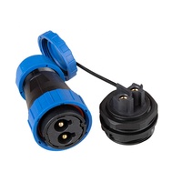 Connecteur étanche circulaire mâle-femelle TY28 à 2 broches 45A sans soudure, connexion par vis, montage sur panneau, prise d'alimentation IP68