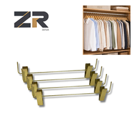 ZERUN – Présentoir multifonctionnel moderne en fonte à double niveau pour manteaux et sous-vêtements, avec pinces brillantes pour magasins de vêtements