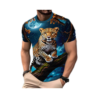 2025 hommes décontracté 100% Polyester T-shirt 180g Anti-boulochage col rond manches courtes coupe régulière motif imprimé 3D