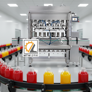 Máquina Llenadora Automática <span class=keywords><strong>de</strong></span> Jugo <span class=keywords><strong>de</strong></span> Frutas y Sirope MTW <span class=keywords><strong>de</strong></span> 4 Cabezales con Servomotor Tipo Pistón - Product Image 1