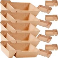 Boîte à compartiment unique en papier kraft brun naturel jetable pour frites, snacks et plats à emporter