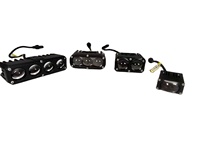 Focos LED de Alta Potencia con Ventilador para Parrilla de Coche, Luces Antiniebla, Luces de Trabajo, Luces Auxiliares Externas para Vehículos Todoterreno, SUV, Camioneta