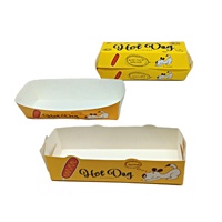 Boîte à collation, boîte à emporter, boîte pour hot-dog/burger/sandwich en papier kraft avec revêtement UV, vernissage, gaufrage et estampage, adaptée aux aliments