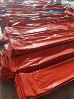 Rouleaux de bâche en polyéthylène orange 12 x 12, 15 x 15, 20 x 20, résistants aux UV, imperméables, pour extérieur, usage intensif